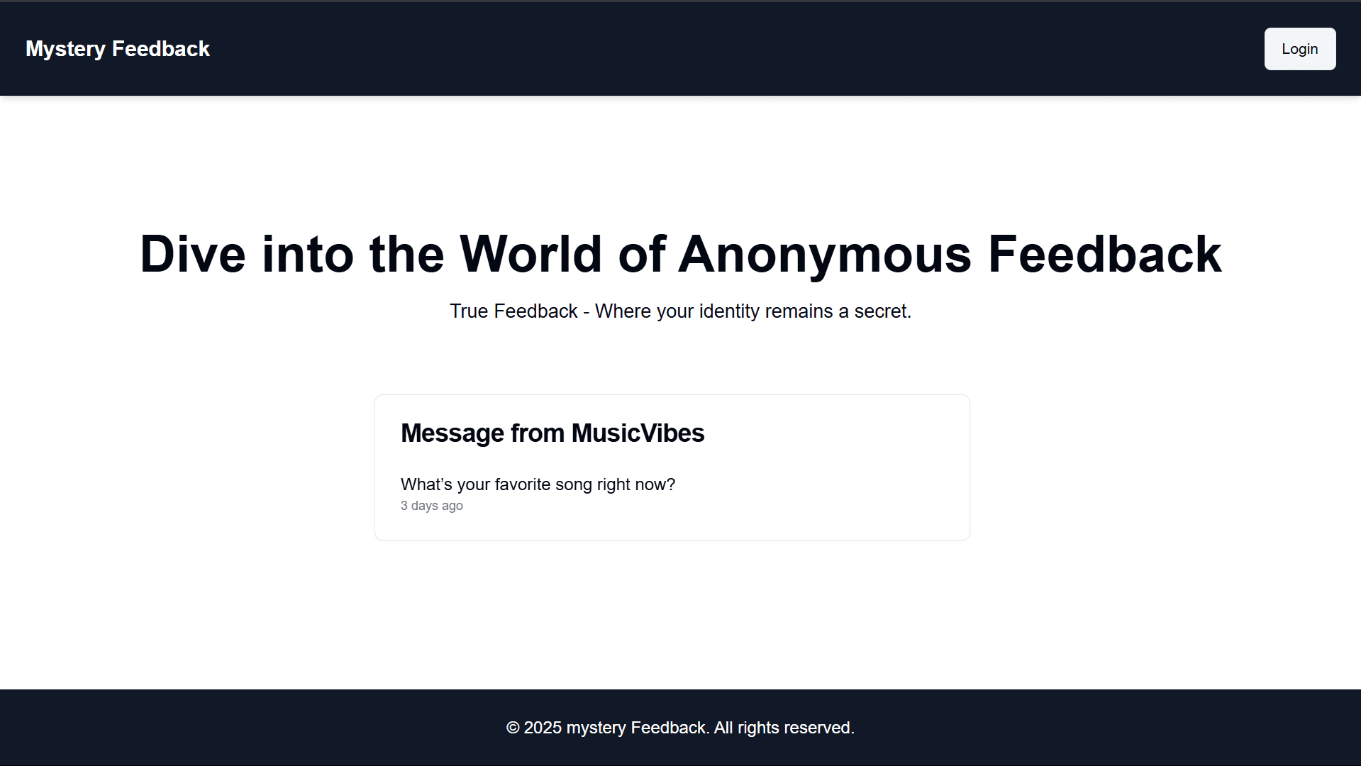 Mystery Message